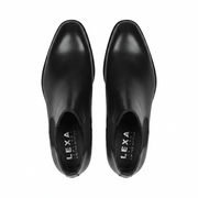 Manhattan Black Leather Chelsea Boots for Men