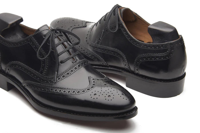 Marcell-Full Brogue Oxford - Black Box Calf | Classics