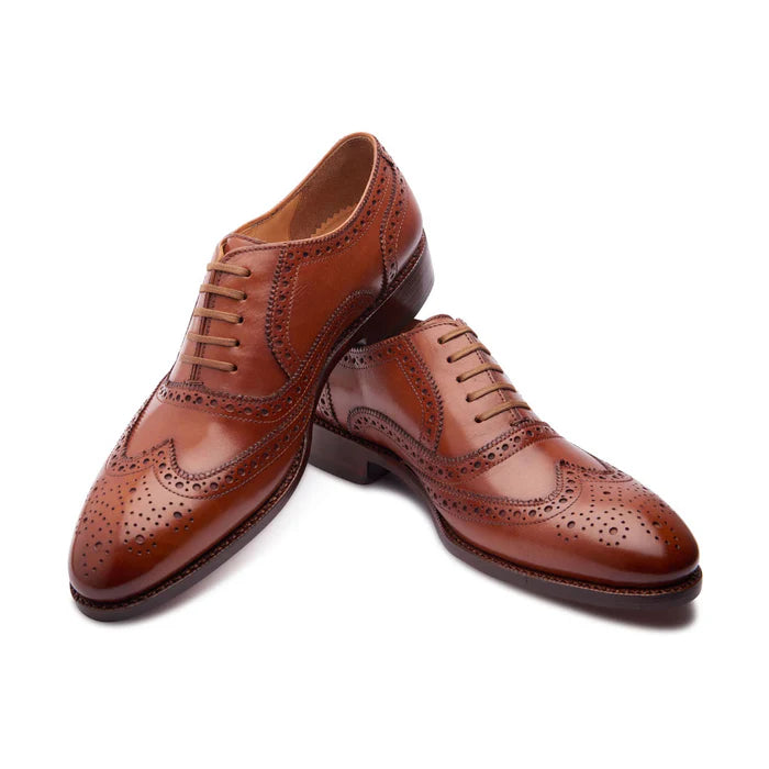 Marcell Full Brogue Oxford - Chestnut Hand Welted