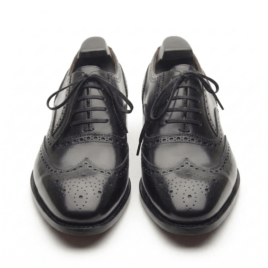 Marcell Full Brogue Oxford Shoes for Men – Black Box Calf