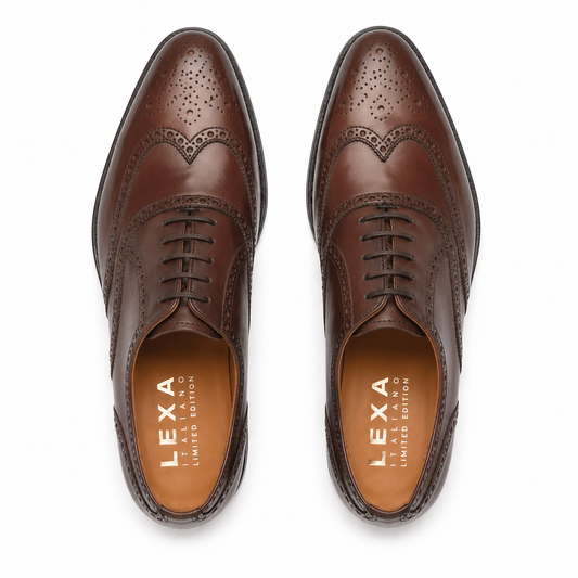 Marcell Full Brogue Oxford Shoes for Men – London Tan