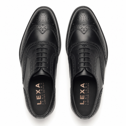 Marcell Full Brogue Oxford – Black Box Calf
