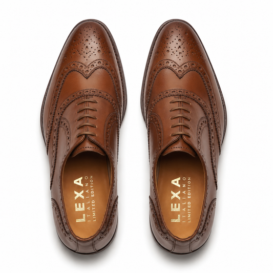 Marcell Full Brogue Oxford Shoes for Men – Chestnut