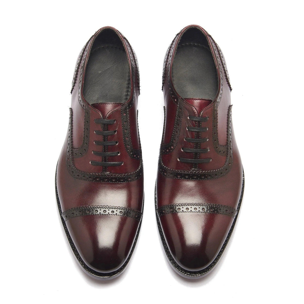 Marcus Quarter Brogue - Bordeaux | Hand-Welted Patina