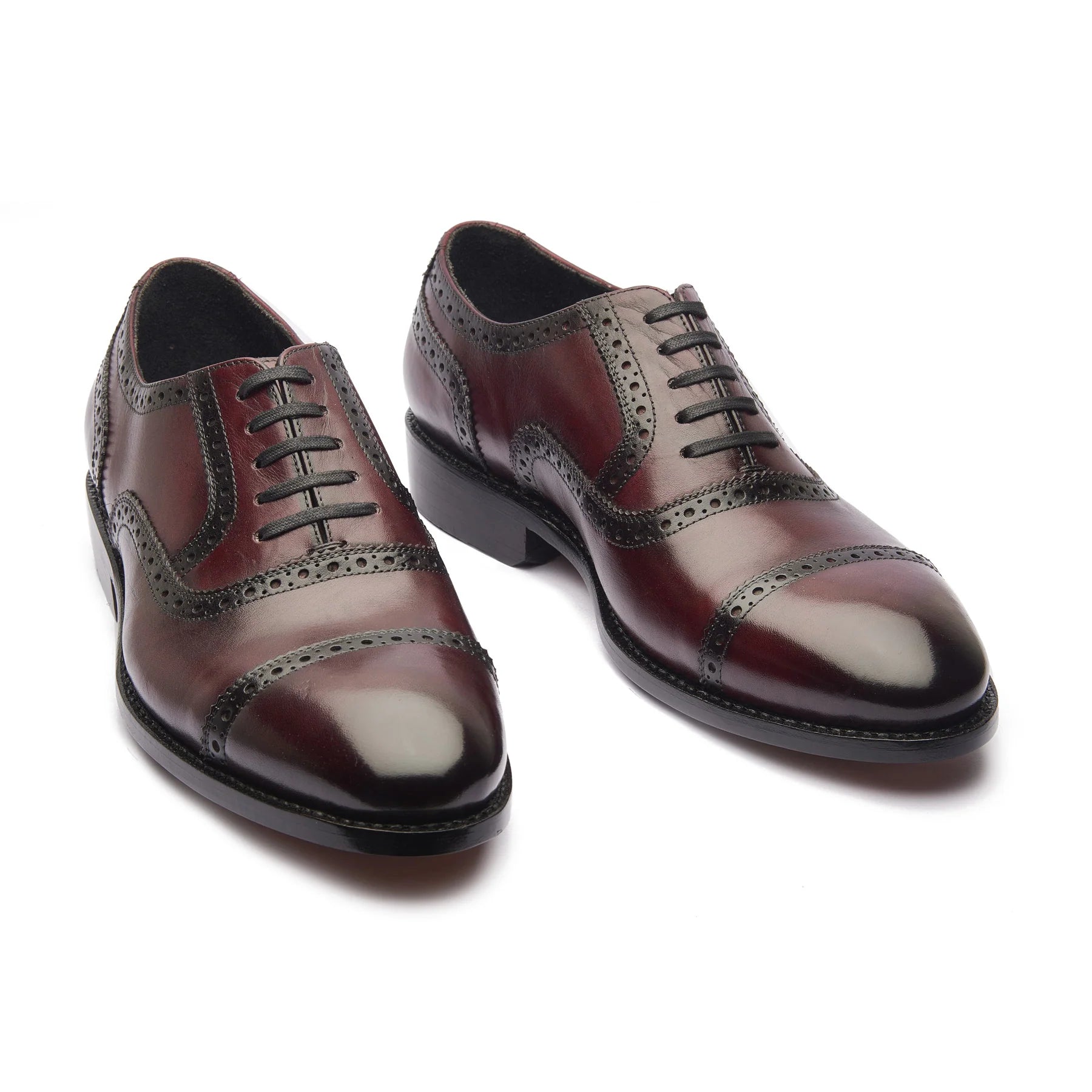 Marcus Quarter Brogue - Bordeaux | Hand-Welted Patina