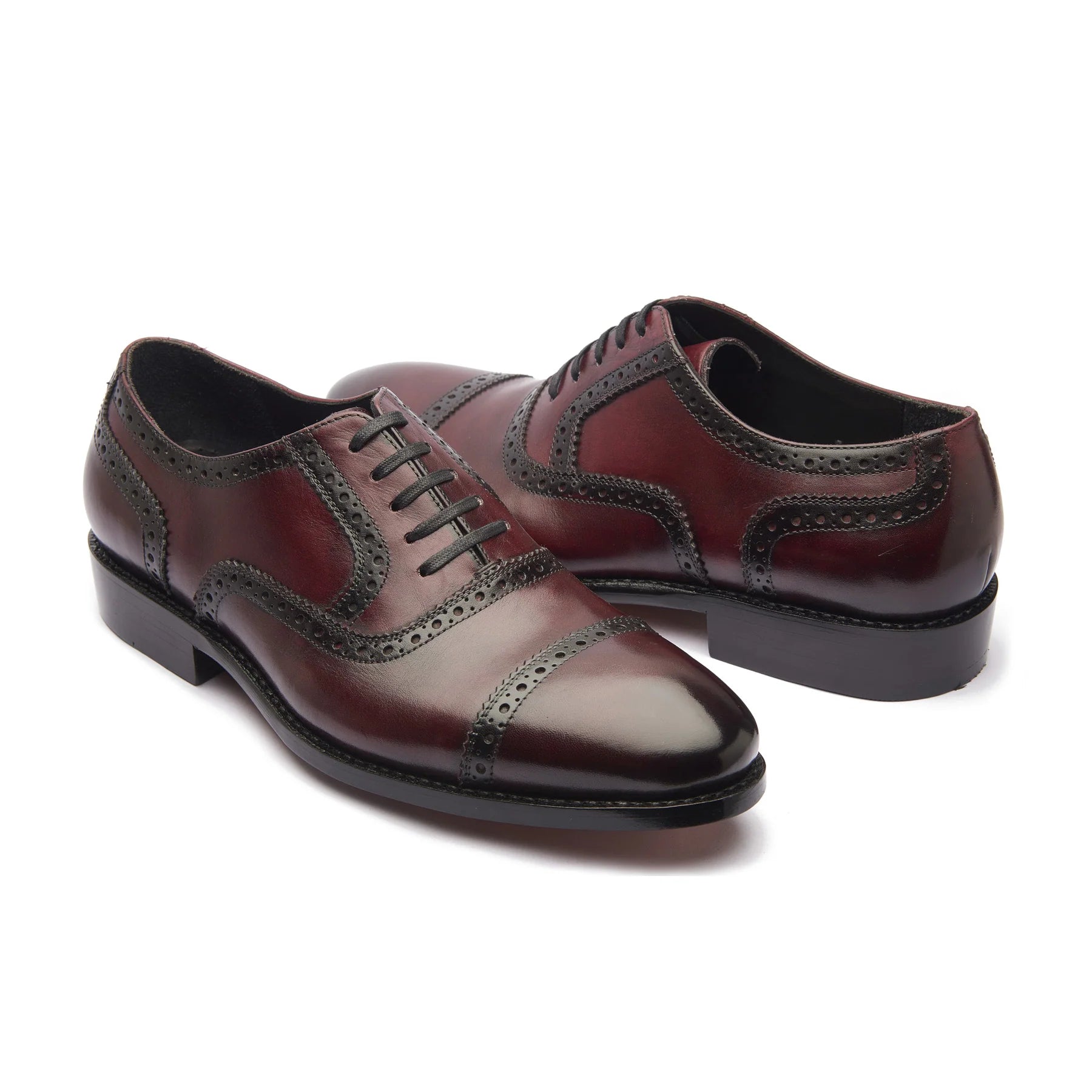 Marcus Quarter Brogue - Bordeaux | Hand-Welted Patina