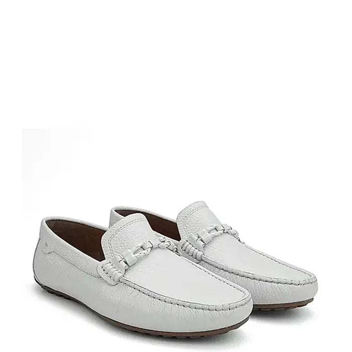 Men Textured Leather Driving Loafers