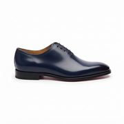 Navy Blue Leather Oxford Shoes for Men