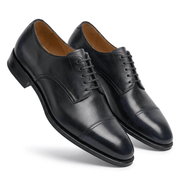 Navy Vegano Derby Shoes for Men