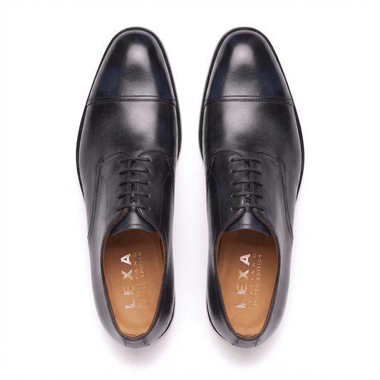 Navy Vegano Derby Shoes for Men