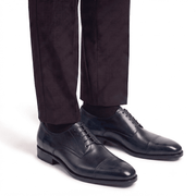 Navy Vegano Derby Shoes for Men