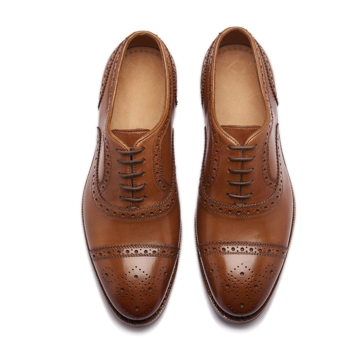 Nord Quarter Brogue - Cognac Hand Welted