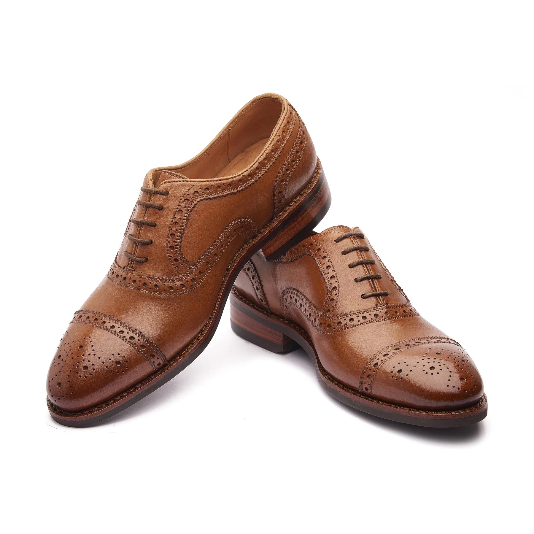 Nord Quarter Brogue - Cognac Hand Welted