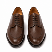 Norwegian Derby Shoes in Brown Karagrain Leather for Men