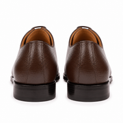 Norwegian Derby Shoes in Brown Karagrain Leather for Men