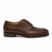 Norwegian Derby Shoes in Brown Karagrain Leather for Men