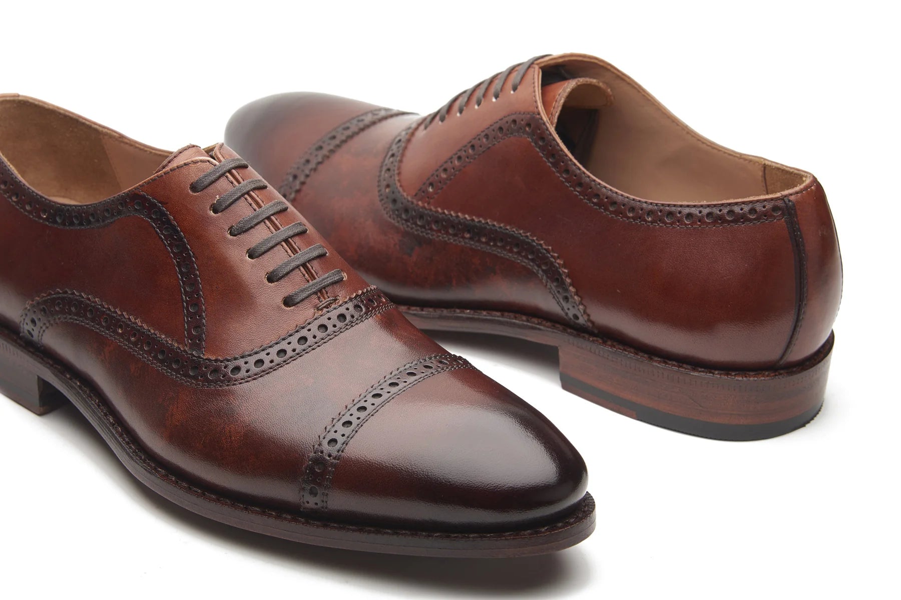 Nouveau Quarter Brogue - Smoky Whiskey Hand Welted