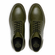 Olive Leather Ankle Boots for Men