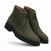 Olive Suede Chukka Boots for Men