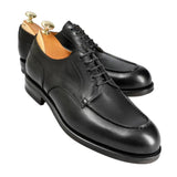 Elegant black plain toe Derby shoes designed for all-day comfort
