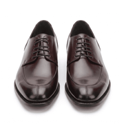 Front View of dark brown leather Oxford shoes for men
