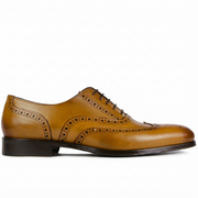 Tan Brogue Oxford Shoes for Men – Premium Wingtip