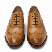 Tan Brogue Oxford Shoes for Men – Premium Wingtip