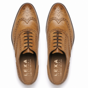 Tan Brogue Oxford Shoes for Men – Premium Wingtip