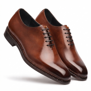 Tan Brown Leather Oxford Shoes for Men
