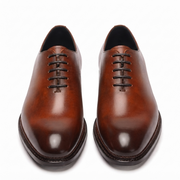 Tan Brown Leather Oxford Shoes for Men