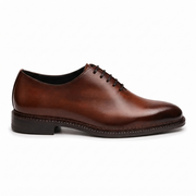 Tan Brown Leather Oxford Shoes for Men
