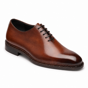 Tan Brown Leather Oxford Shoes for Men