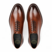Tan Brown Leather Oxford Shoes for Men