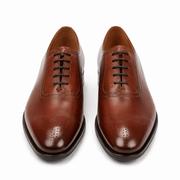 Tan Cap-Toe Oxford Shoes for Men