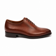 Tan Cap-Toe Oxford Shoes for Men