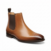 Tan Leather Chelsea Boots for Men