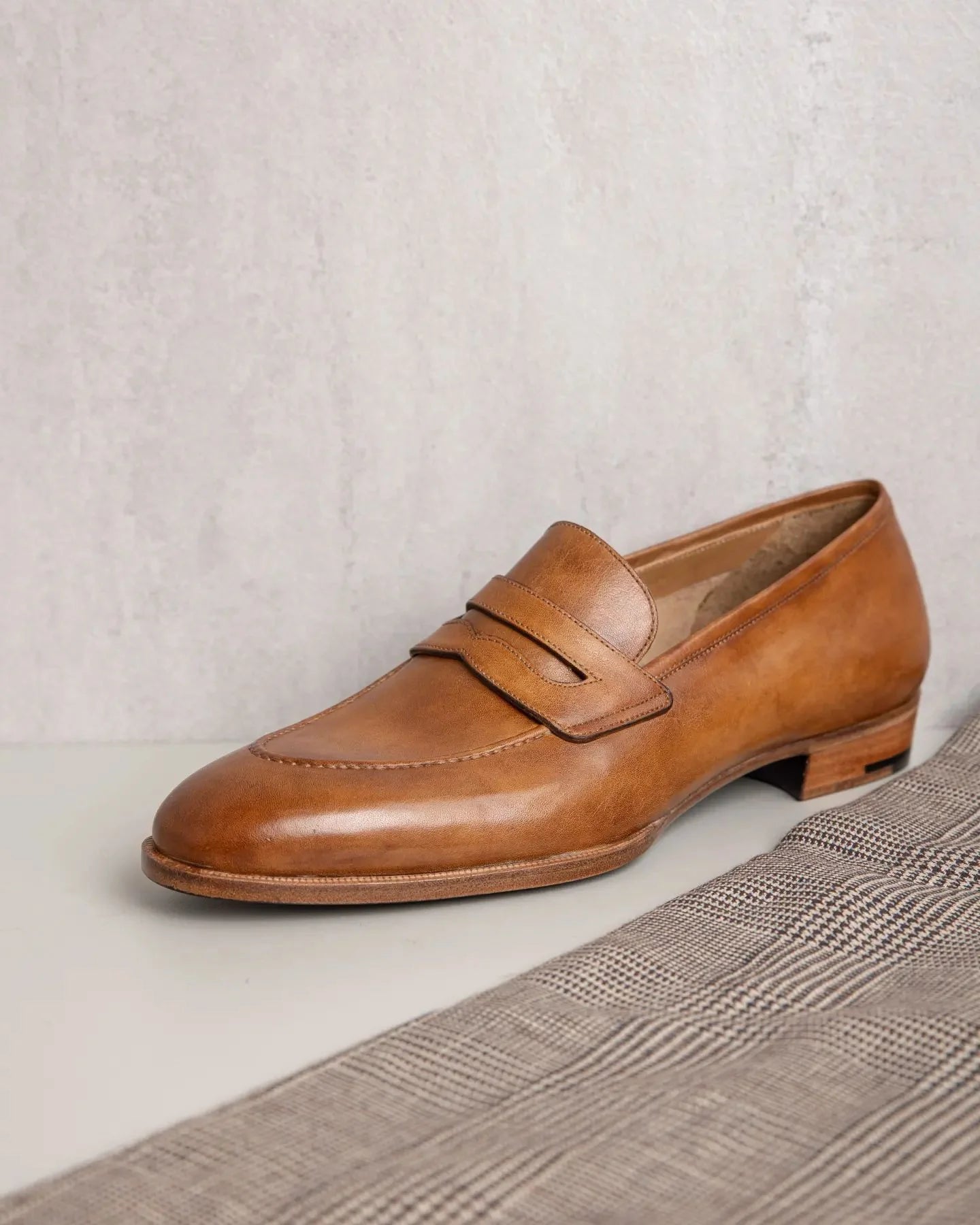 Tan Leather Urban Chic Slip-On Loafers