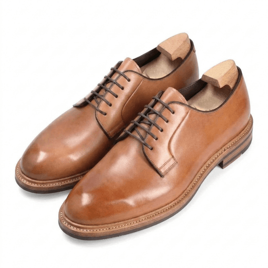 Tan Plain-Toe Oxford – Classic Formal Shoe