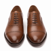 Tan Quarter Brogue Oxford Shoes for Men