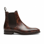 Tobacco Suede Dress Boots for Men