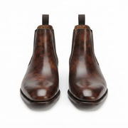 Tobacco Suede Dress Boots for Men