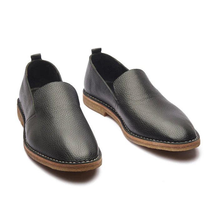 Travers All in One Slipon - Black Milled | Stitch Down