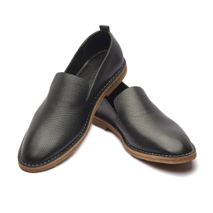 Travers All in One Slipon - Black Milled | Stitch Down