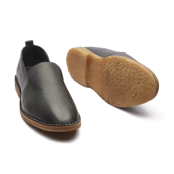 Travers All in One Slipon - Black Milled | Stitch Down