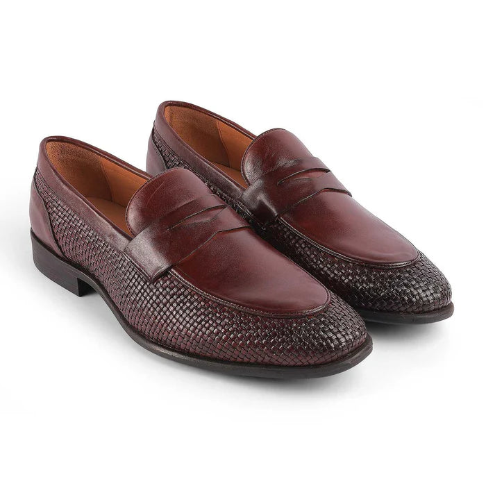 Tresmode Jim Brown Men's Leather Penny Loafers