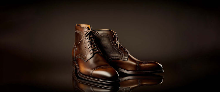 Handcrafted men’s leather boots with a classic, rugged design