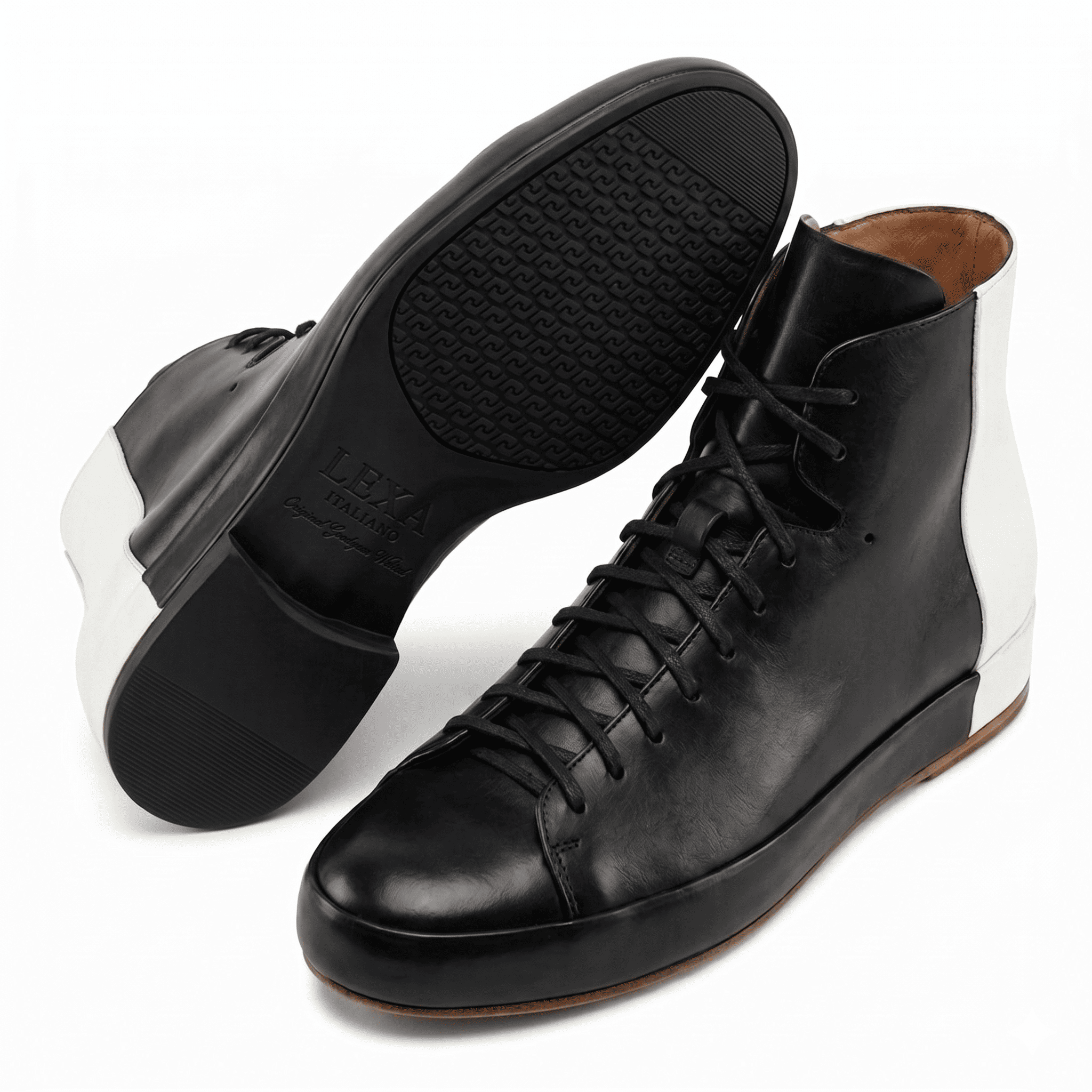 black leather boots sole grip bottom view durable outsole