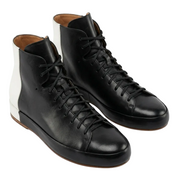 black leather lace up boots for men premium ankle boots