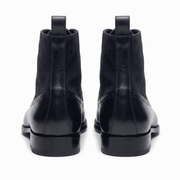 Rear view of Midnight Navy Leather Brogue Boots