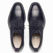 Top view of Midnight Navy Leather Brogue Boots for men